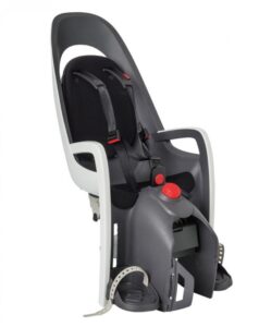 Hamax Caress Kindersitz schwarz/weiß, 9M+ bis 22kg, 20° Neigung, Federung, verstellbare Fußstützen, reflektierend, Gepäckträgermontage