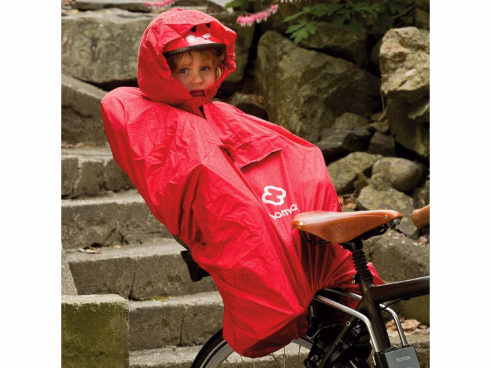 Hamax Regenponcho für das Kind im Sitz (rot)