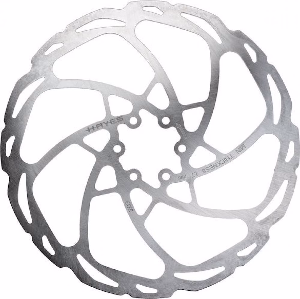 Hayes D-Series Bremsscheibe 6-Loch 160 mm Silber - MRC Technologie & QuickBite2