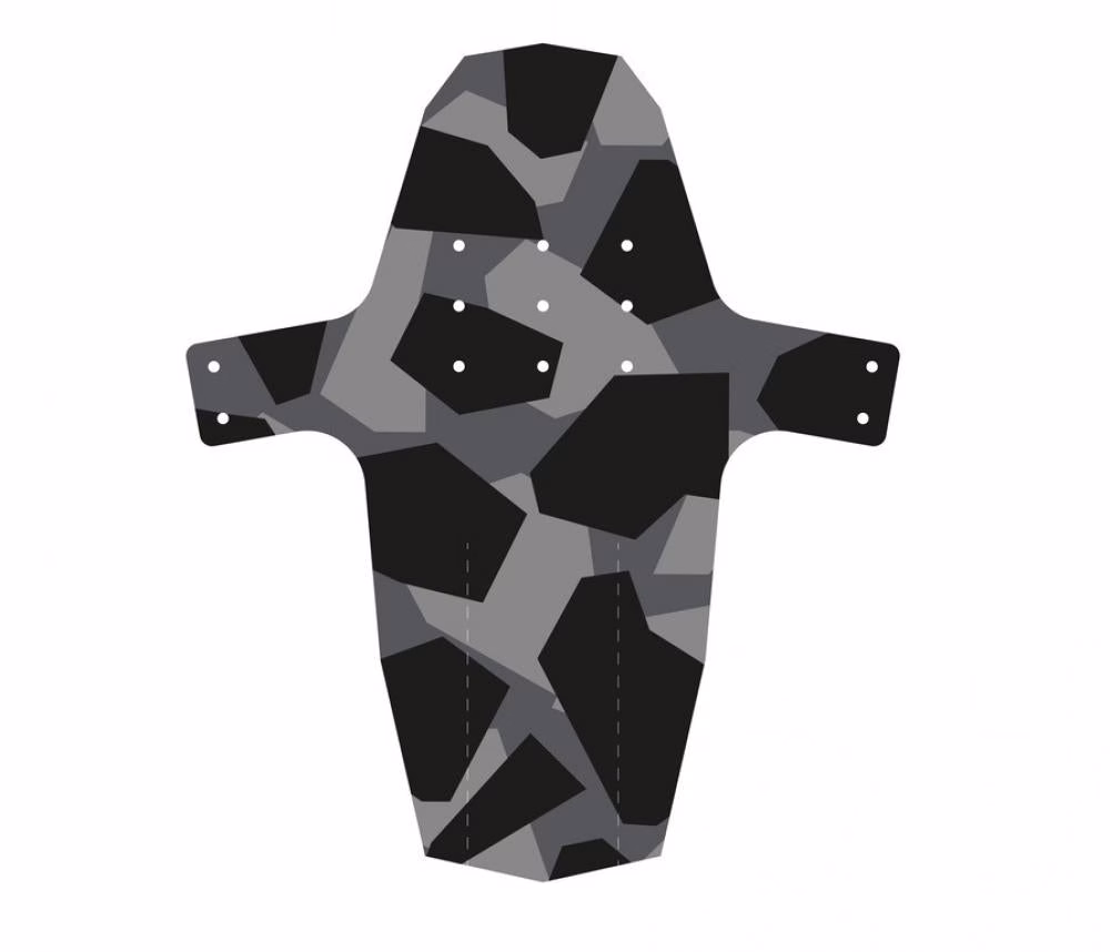 Hebie Schutzblech Swap Front 26"|27.5"|28"|29" breite 140mm Camouflage Folie +5 Kabelbinder