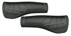 Herrmans Lenkergriffe Line 124mm, Ø 22mm, schwarz/grau, Paar