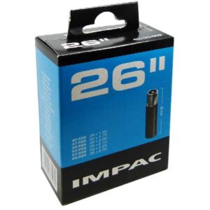 IMPAC Fahrradschlauch 26" x 1.50-2.35 (40/60-559) mit 40mm Schrader/Autoventil  Hochwertiger Butyl-Gummi, ideal für Mountainbikes und Trekkingräder