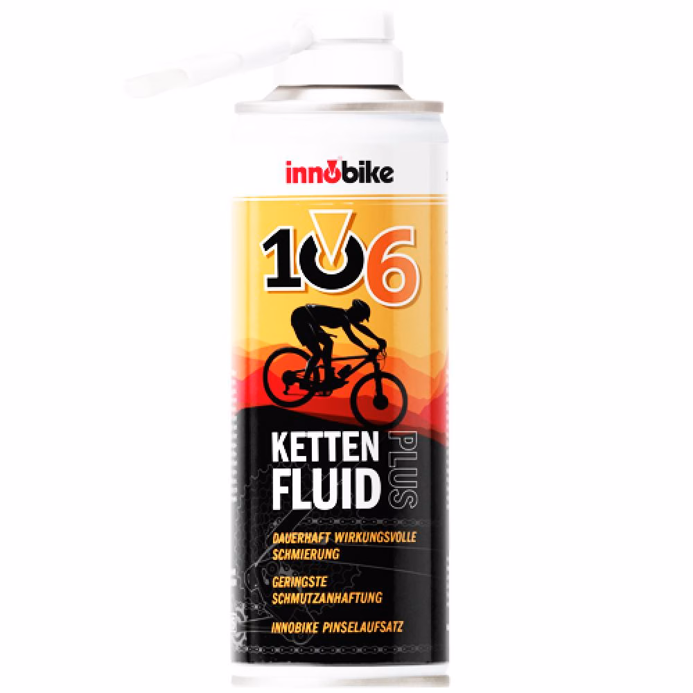 Innobike Pflege- und Schutzspray 106 Ketten-Fluid Plus Sprühdose 300ml mit Pinselaufsatz - Kettenfluid