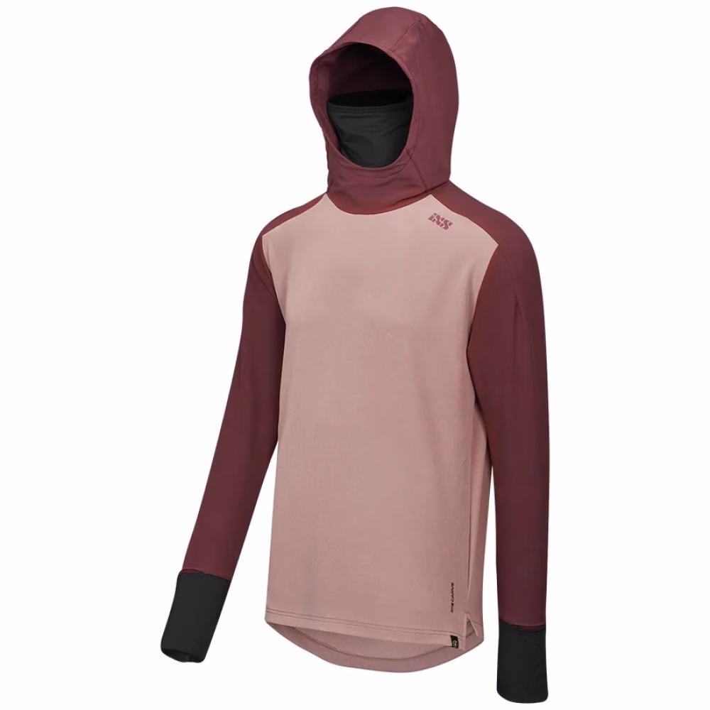 IXS Sports Division iXS Carve Digger EVO Hooded Jersey L Taupe-Raisin - vielseitiges MTB-Kapuzentrikot