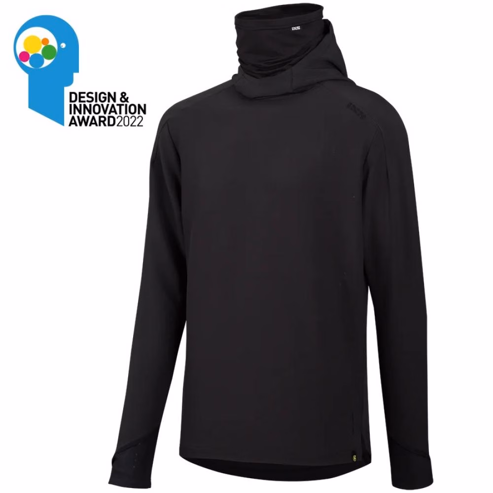 IXS Sports Division iXS Carve Digger Hooded Jersey S black - vielseitiges MTB & Gravel Hoodie-Jersey