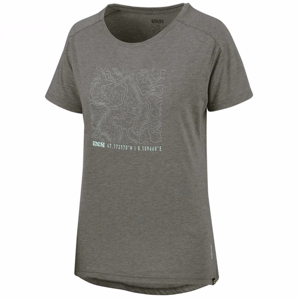 IXS Sports Division iXS Flow Girls Contour Tech Tee KM graphite - funktionelles Bike-Shirt für Mädchen
