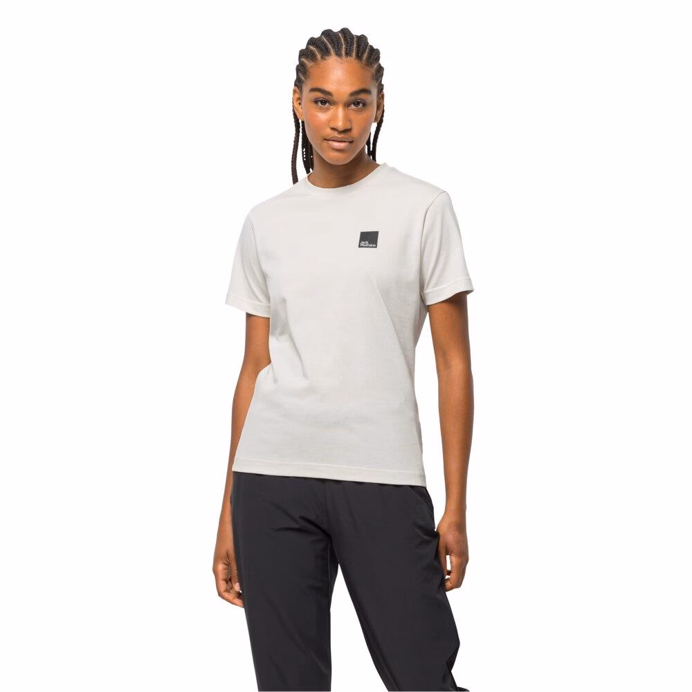 Jack Wolfskin Bike Commute T W Synthetic Fiber T-Shirt Shortsleeve Silver Cloud Größe M