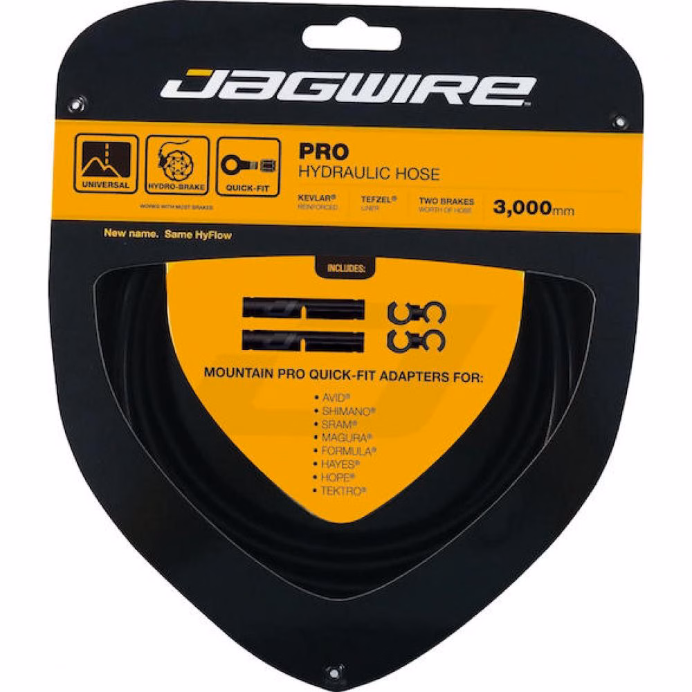 Jagwire Bremsleitung Pro Hydraulic 3000 mm Schwarz - universelle, kevlarverstärkte Hydraulikleitung