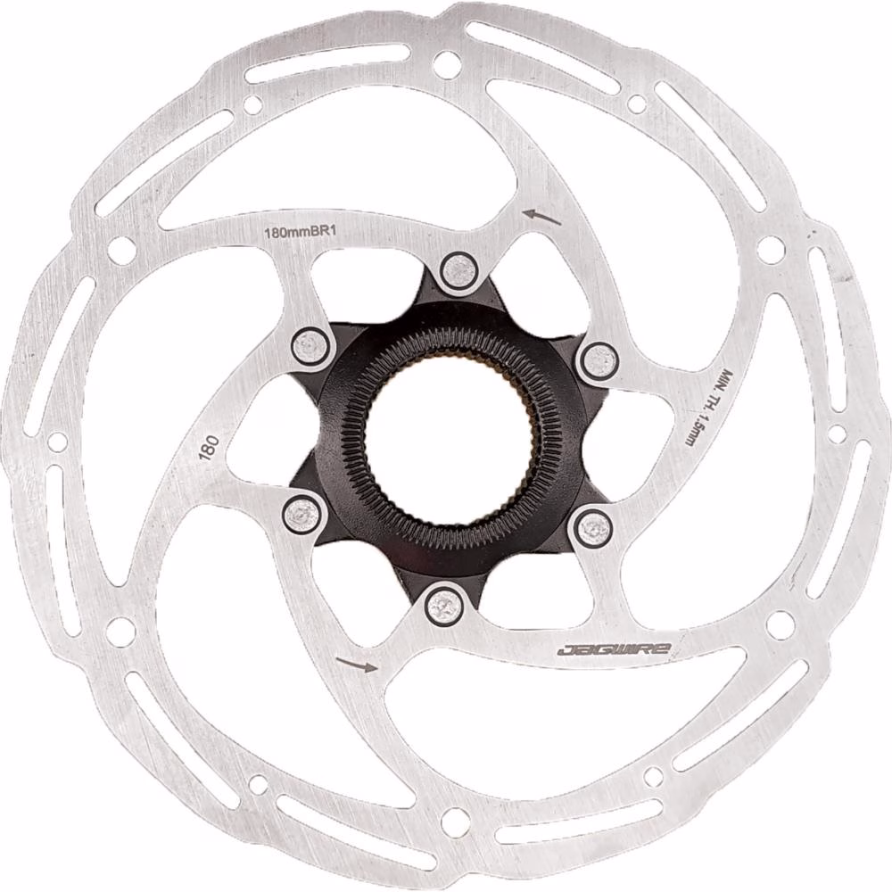 Jagwire Bremsscheibe Basics BR1 Centerlock 180 mm Silber - zuverlässige Bremsleistung