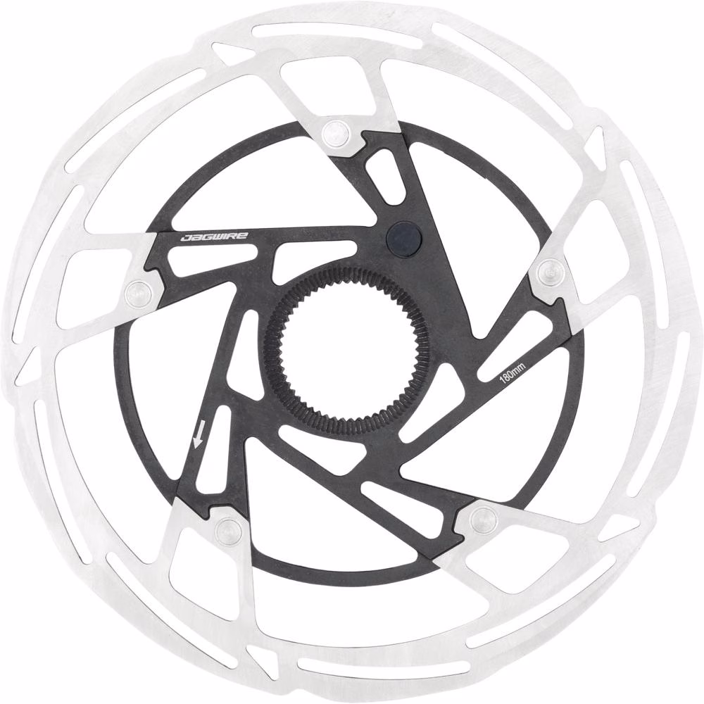 Jagwire Bremsscheibe Pro LR2-E Centerlock 180 mm Silber - leise, leistungsstarke E-Bike-Bremsscheibe