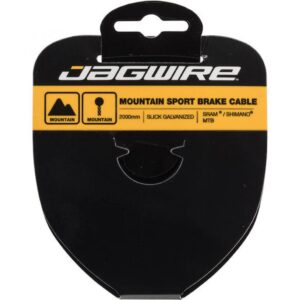 Jagwire Bremszug Mountain Sport Stahl verzinkt 1,5 x 2000 mm Silber - langlebiger MTB-Bremszug