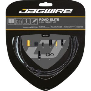 Jagwire Bremszugset Road Elite Link Standardlänge Schwarz - direkte, leichte Rennrad-Bremsperformance