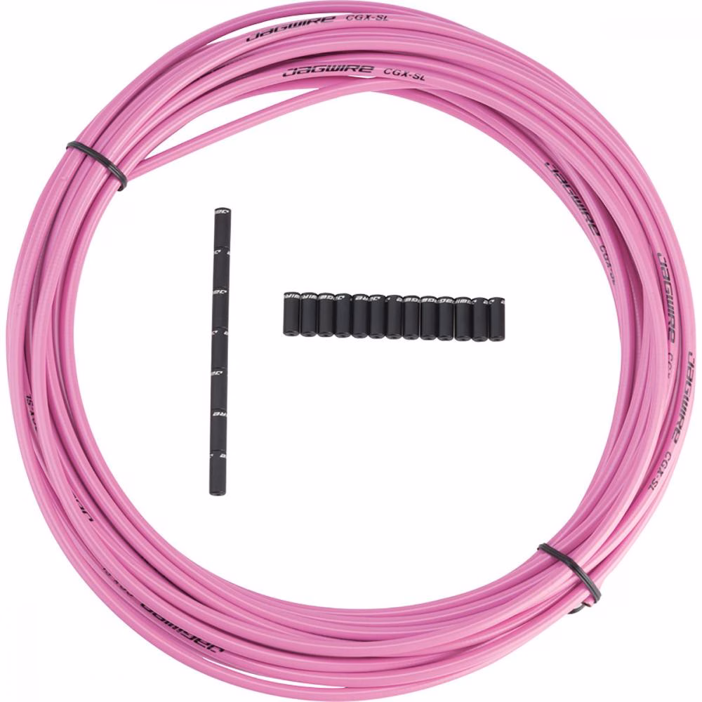 Jagwire CGX-SL Bremszugaußenhülle Ø 5 mm x 10 m Pink - Präzise Bremsleistung mit Slick-Lube Liner