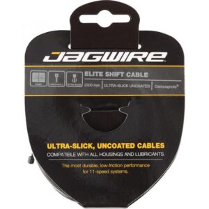 Jagwire Elite Ultra-Slick Schaltzug 1,1 × 2300 mm Silber - Hochglanzpoliert für Shimano & SRAM