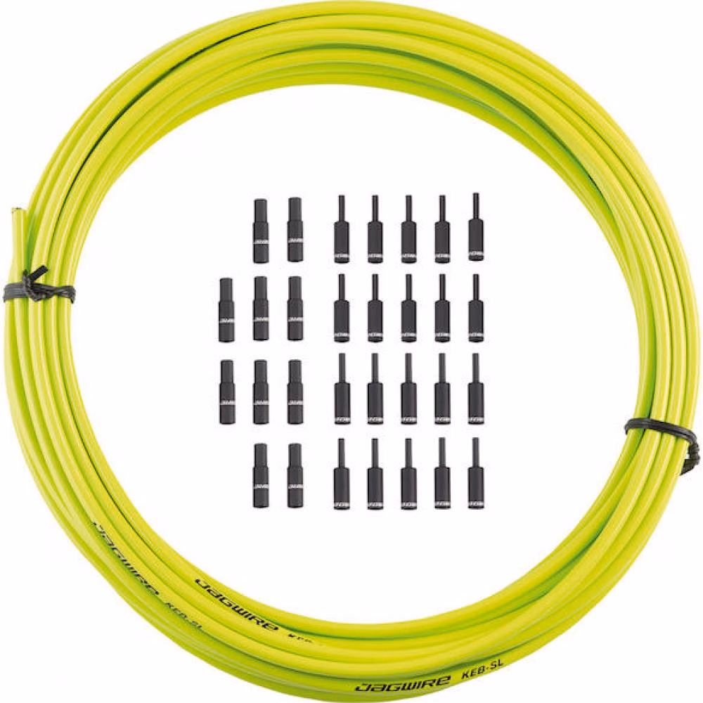Jagwire KEB-SL Bremszugaußenhülle 5 mm x 10 m Grün - Kevlar-verstärkt mit Slick-Lube Liner