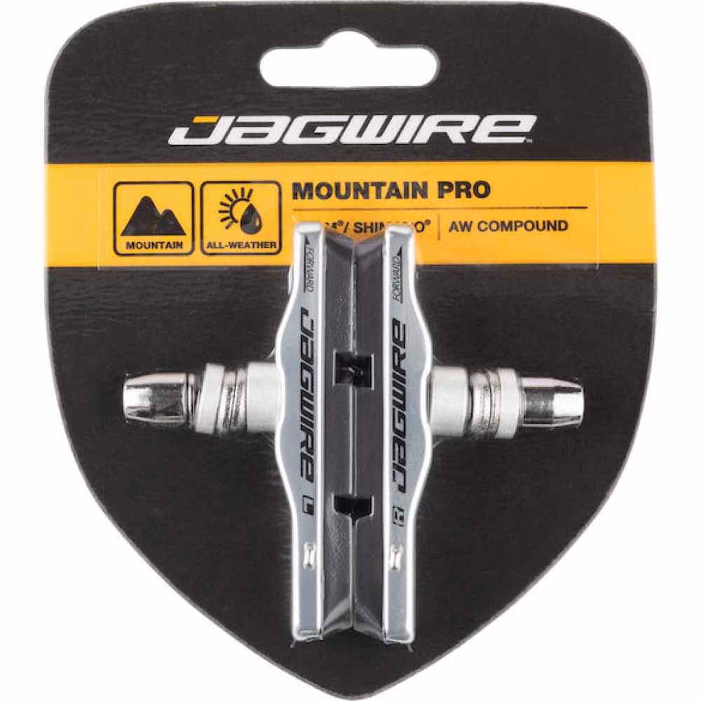 Jagwire Mountain Pro Cartridge Bremsschuhe V-Brake Schwarz/Silber - Allwetter-Bremsleistung