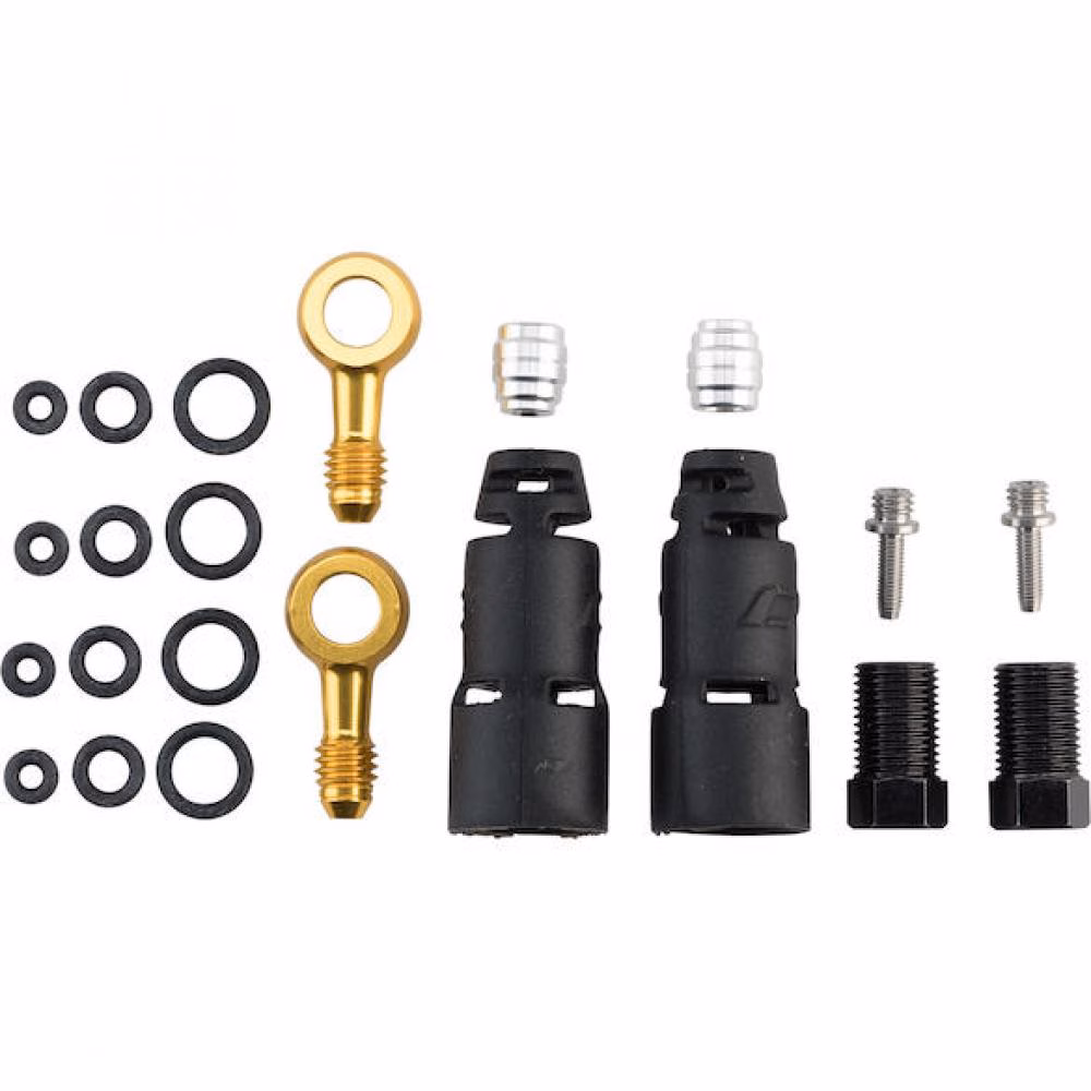 Jagwire Pro Quick-Fit Adapterset SRAM/AVID Schwarz/Gold - Langlebige Bremsleistung