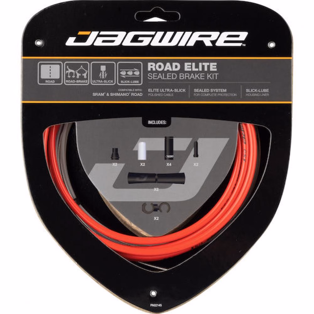 Jagwire Road Elite Sealed Bremszugset Rot - Sealed Brake für SRAM & Shimano