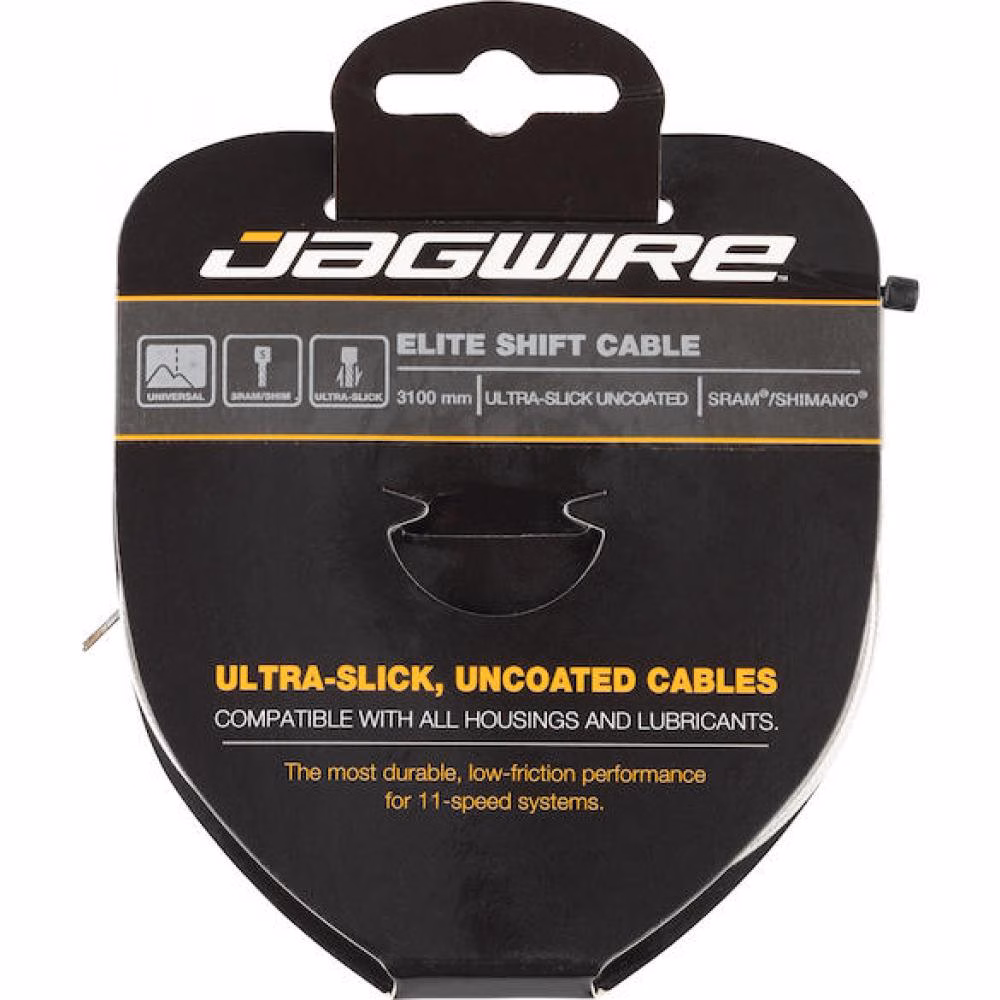 Jagwire Schaltzug Elite Ultra Slick hochglanzpoliert 1,1 x 3100 mm Silber - maximale Schaltpräzision