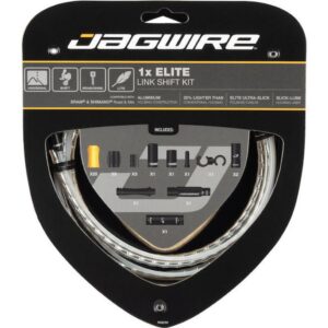 Jagwire Schaltzugset Road & Mountain Elite Link 1x Silber - kompressionsfreie Schaltperformance