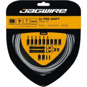 Jagwire Schaltzugset Road & Mountain Pro 2x Grau - präzise Schaltperformance