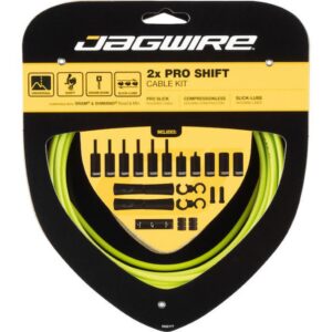 Jagwire Schaltzugset Road & Mountain Pro 2x Grün - Höchste Schaltpräzision
