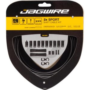 Jagwire Schaltzugset Road & Mountain Sport 2x Schwarz - präzise Schaltperformance