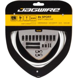 Jagwire Schaltzugset Road & Mountain Sport 2x Weiß - präzise Schaltperformance