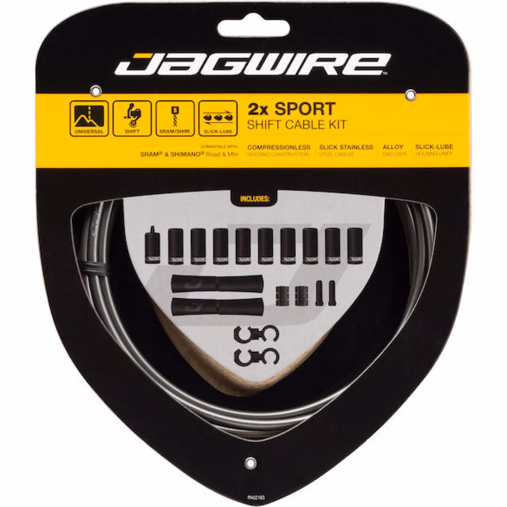 Jagwire Schaltzugset Road & Mountain Sport Universal Grau - präzise Schaltperformance