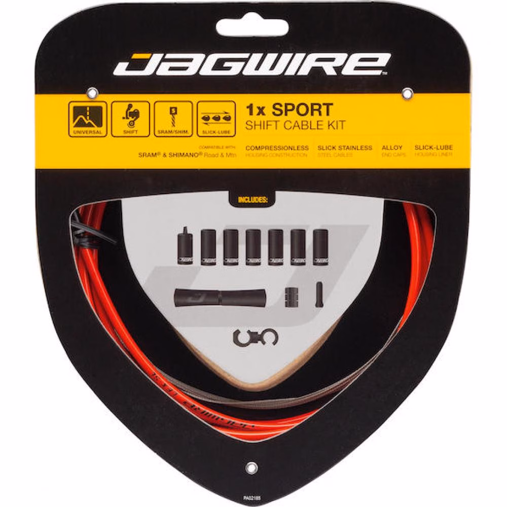 Jagwire Schaltzugset Road & Mountain Sport Universal Rot - präzise Schaltperformance