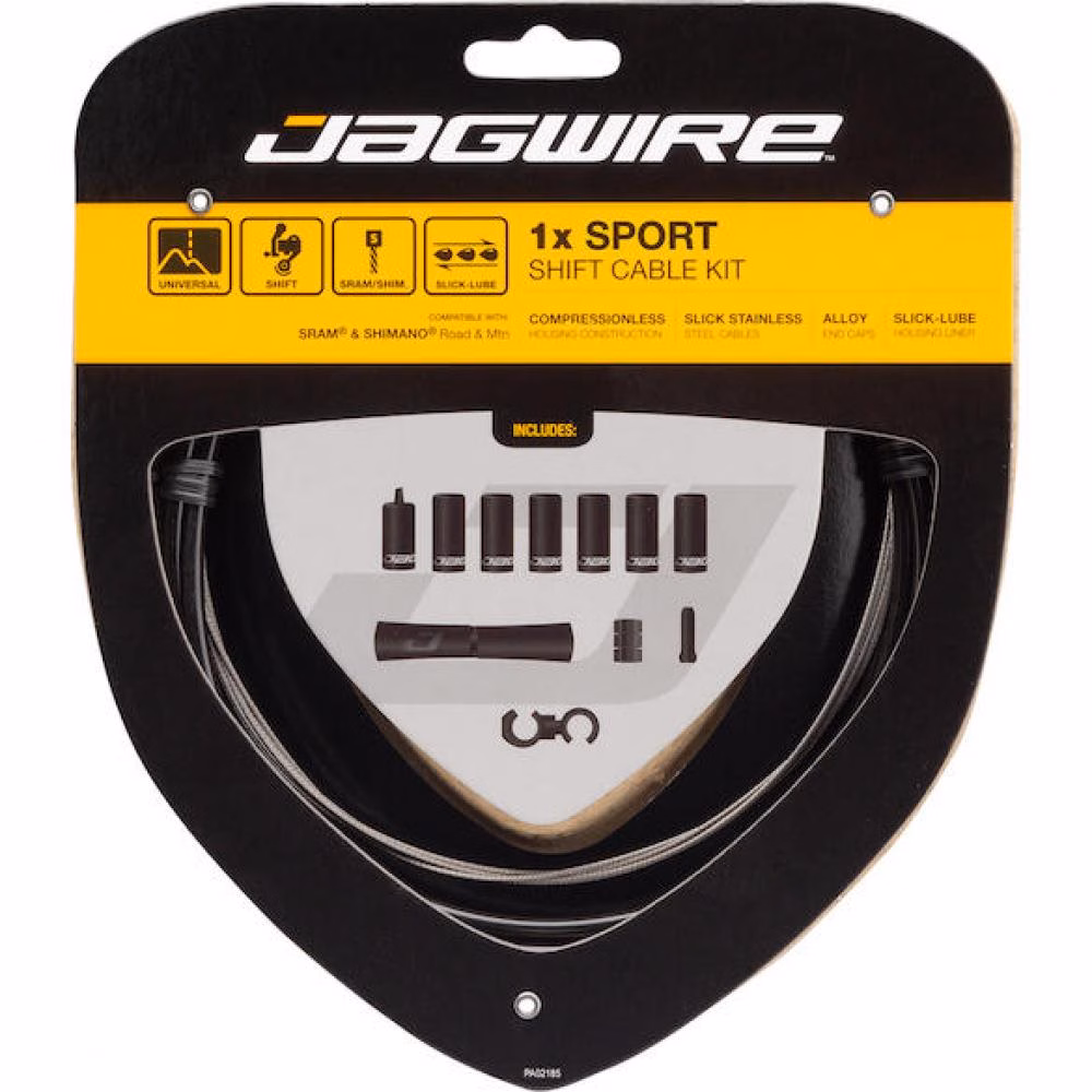 Jagwire Schaltzugset Road & Mountain Sport Universal Schwarz - präzise Schaltperformance