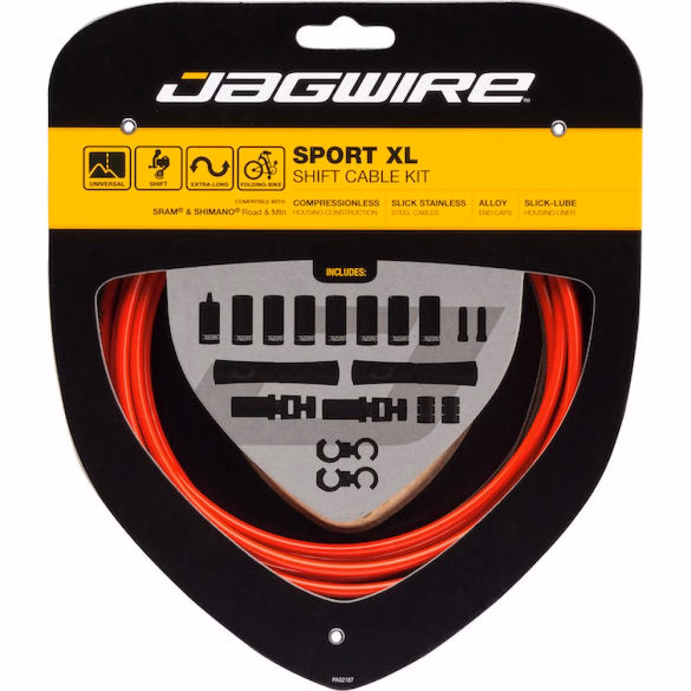 Jagwire Sport XL Schaltzugset Road & Mountain Rot - Universal-Kompatibilität