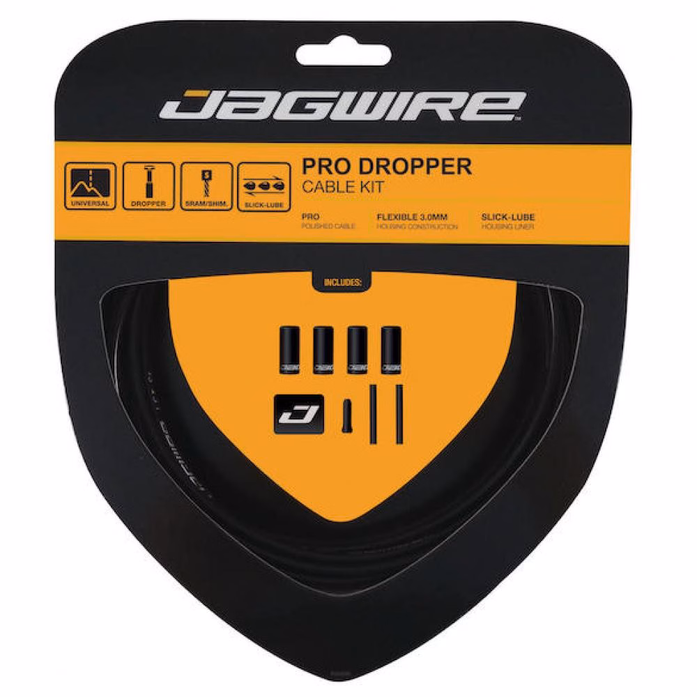 Jagwire Zugset Pro Dropper für Variostützen 1700/2000 mm Schwarz - leichtgängige Ansteuerung