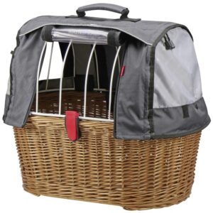 KLICKfix Doggy Basket Plus Hundekorb 36x52x46 cm, KorbKlip, stabiler Fahrradkorb für Hunde
