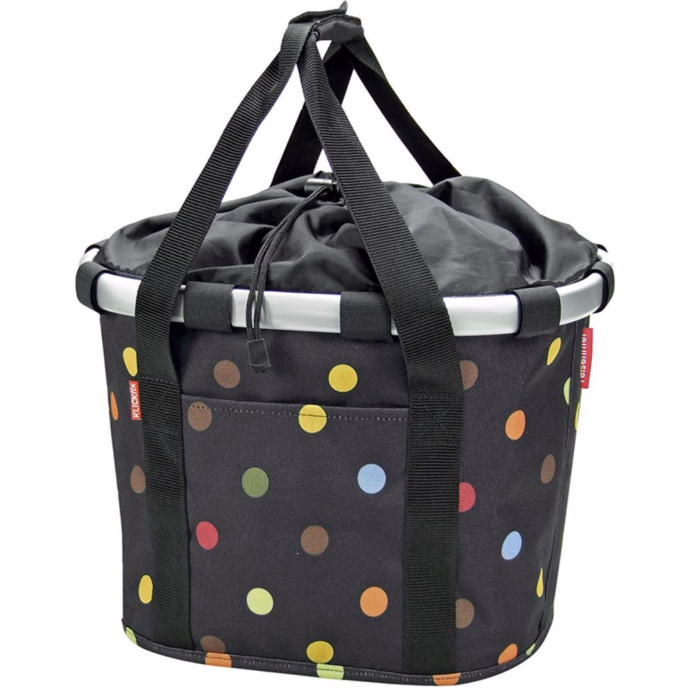 KLICKfix Fahrradkorb Fahrradtasche Bikebasket Reisenthel dots 28x26x35 cm