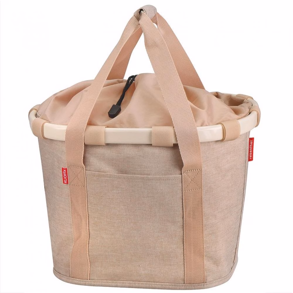 KLICKfix Fahrradkorb Fahrradtasche Bikebasket Reisenthel twist coffee 28x26x35 cm