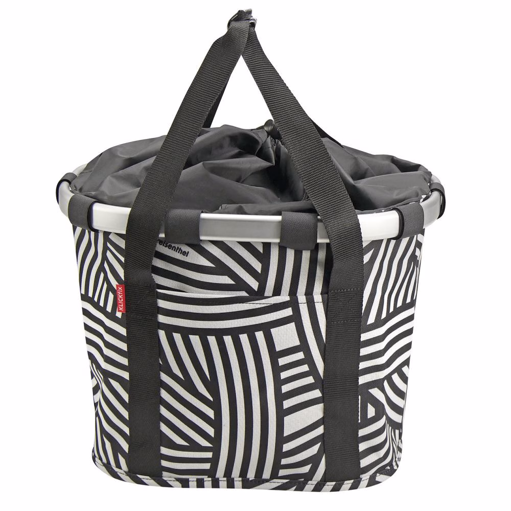 KLICKfix Fahrradkorb Fahrradtasche Bikebasket Reisenthel zebra 28x26x35 cm
