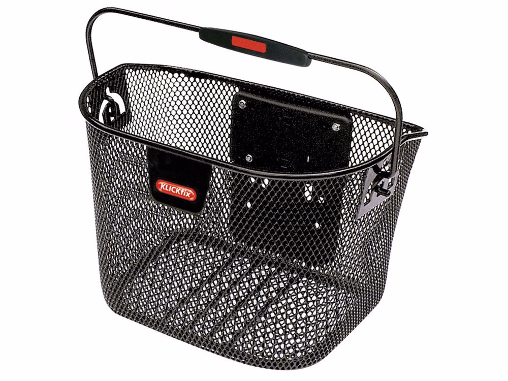 KLICKfix Mini Vorderradkorb (schwarz engmaschig)