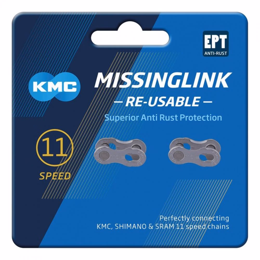 KMC Missinglink 11R EPT Silber 2 Stück f. Kettenschloss 5,65mm 11-fach re-usable