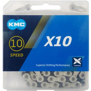 KMC X10 10s Kette 122 Glieder silber-schwarz - leicht laufende 10-fach Schaltung