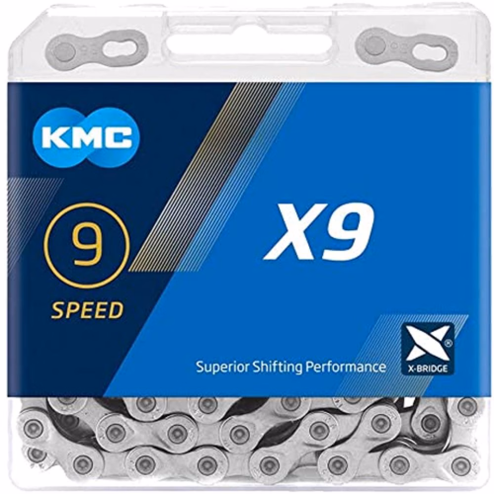KMC X9 9s Kette 114 Glieder silber - zuverlässige Schaltperformance in moderner Ausführung
