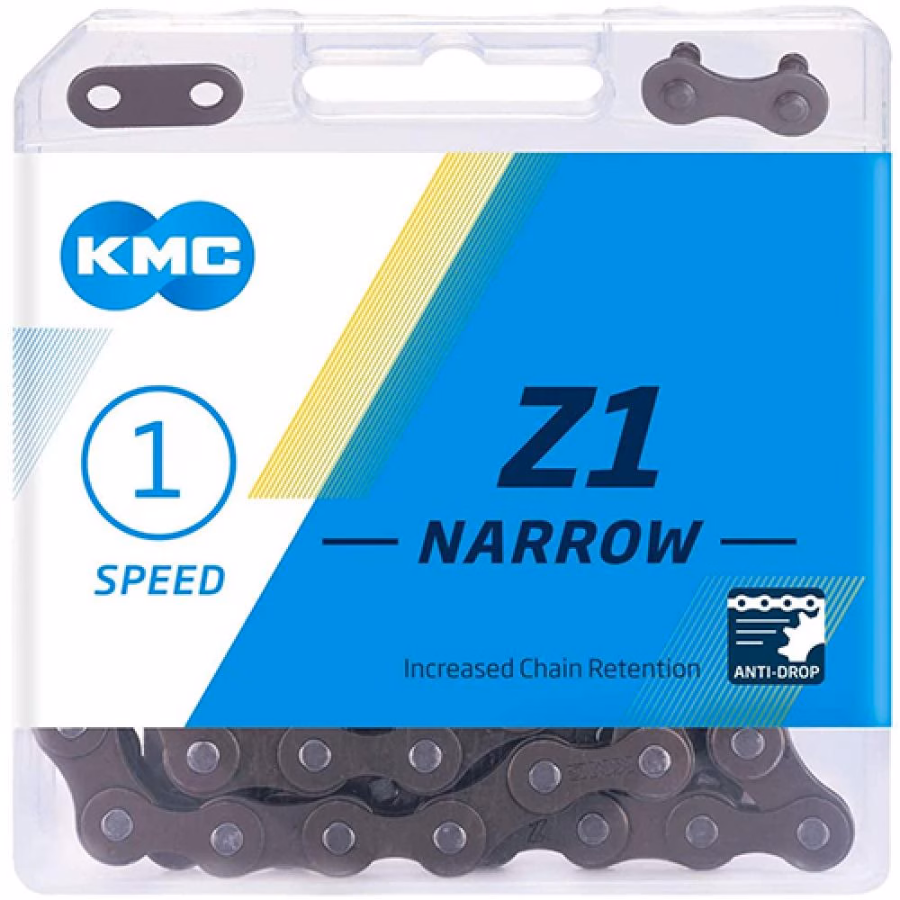 KMC Z1 Narrow 1s Kette 112 Glieder braun - robuste Single-Speed-Kette in moderner Ausführung