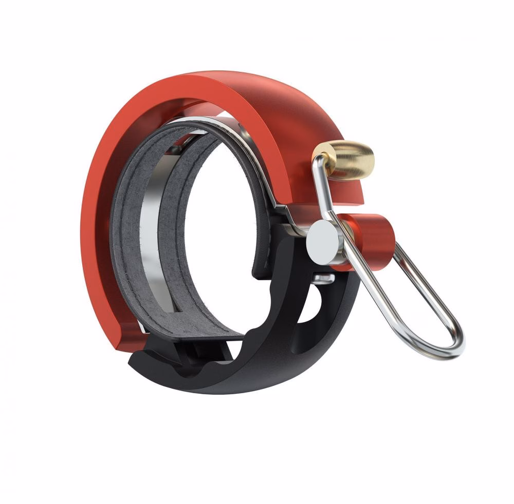 Knog Fahrradklingel Oi Luxe groß 23.8 - 31.8mm schwarz rot