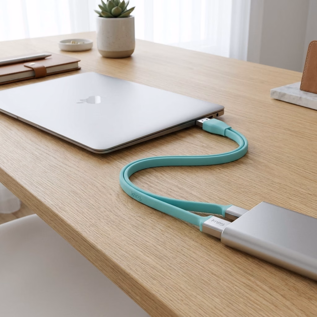 Knog USB Verlängerungskabel Türkis