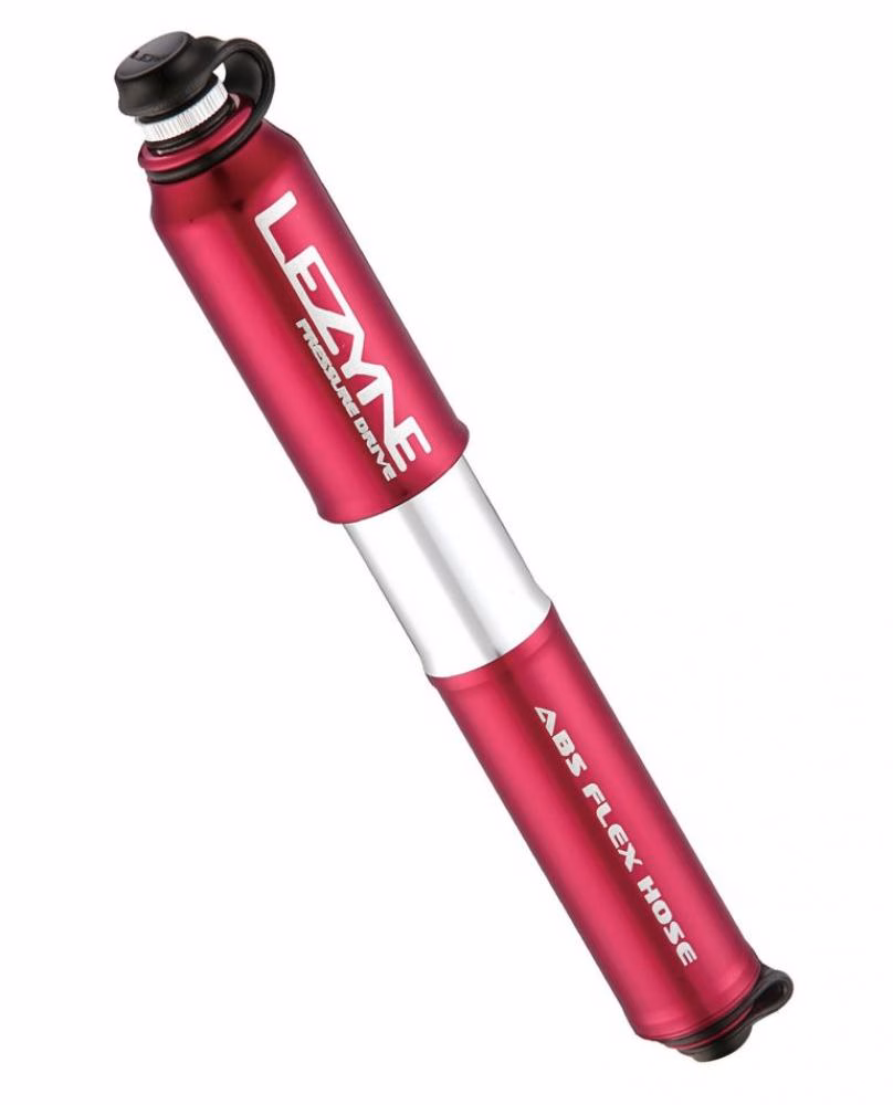 Lezyne Minipumpe High-End CNC Pressure Drive AV/SV 120psi/8bar Gr. S rot