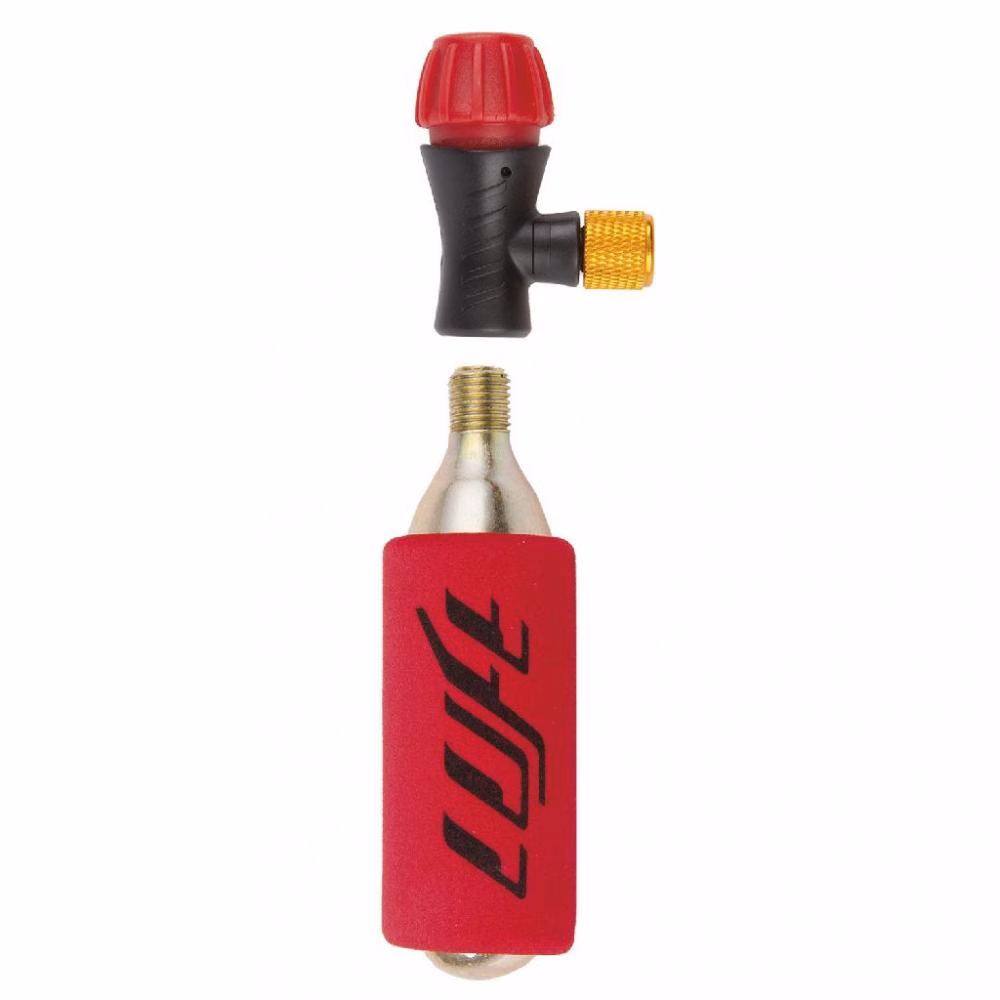LUFT, Kartuschenpumpen, CO2-Patronen Pumpe, wiederverschließbar, regulierbar, passt für FV/DV/AV, inkl. einer 16g Patrone, auf Karte