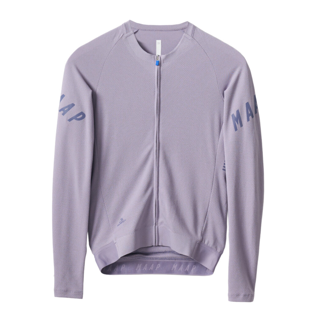 MAAP Apex Aeon LS Jersey langarm Fahrradtrikot Herren L lavender grey