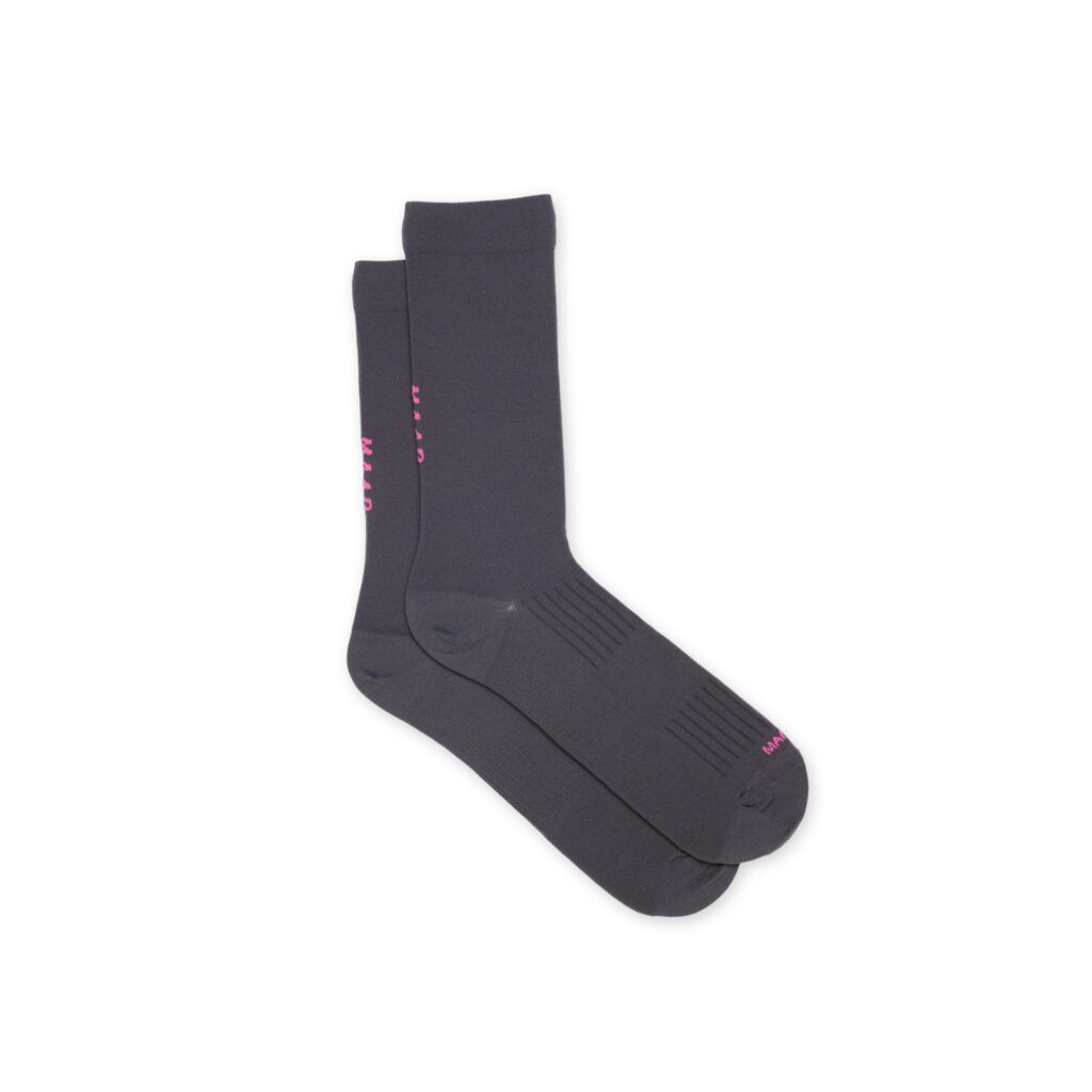 MAAP Team Sock - Long Fahrradsocken L-XL charcoal plum