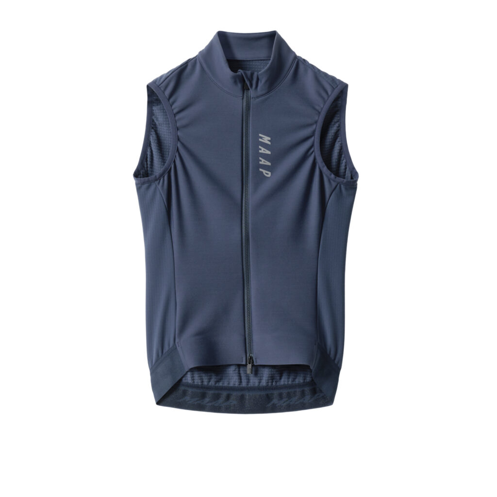 MAAP Women's Team Thermal Vest warem Fahrrad Windweste Damen L carbon blue