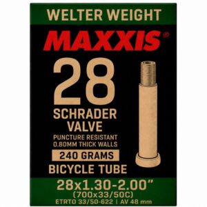 Maxxis WelterWeight Schlauch 28 x 1,30-2,00 Zoll - 33/50-622, AV 48 mm